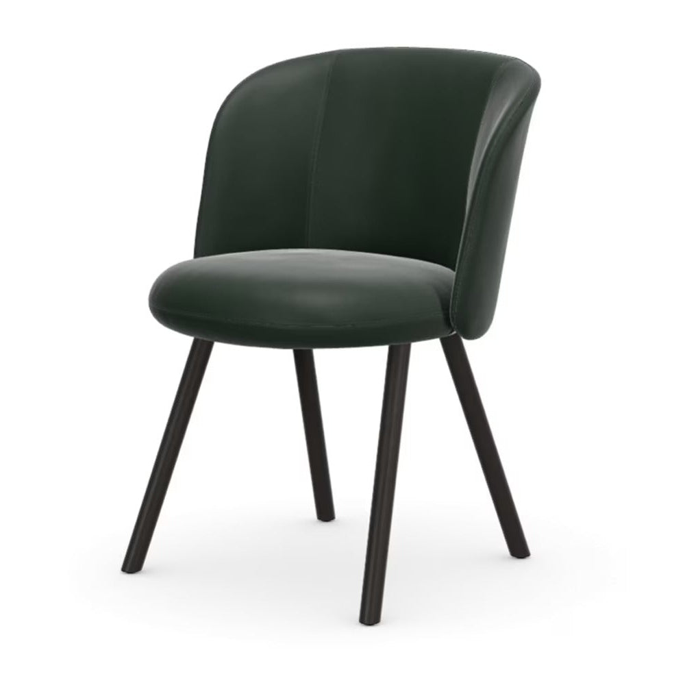 Black solid wood dining chair