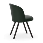 Black solid wood dining chair