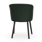 Black solid wood dining chair