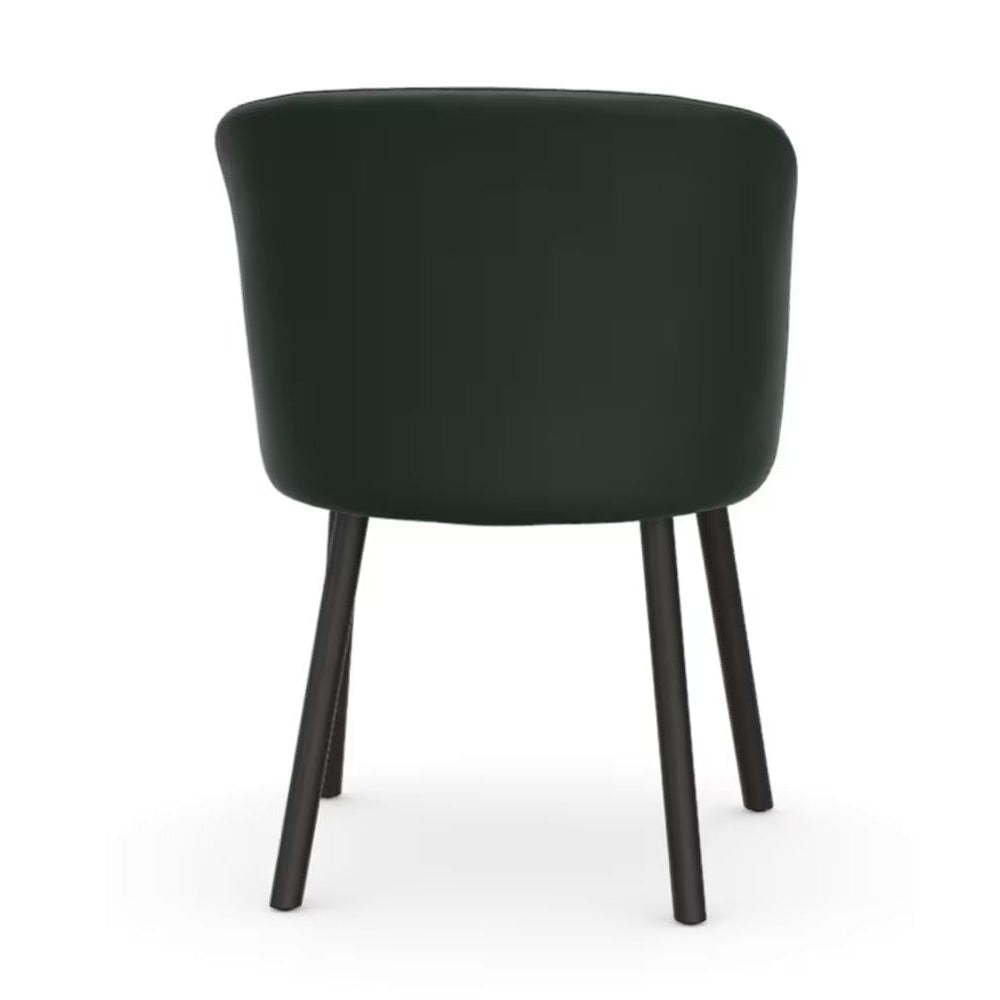 Black solid wood dining chair
