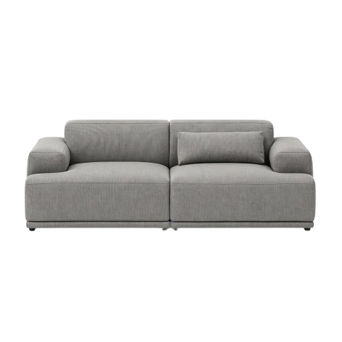 Deep seated modular sofa with plush cushioning