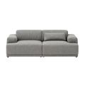 Deep seated modular sofa with plush cushioning