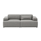Deep seated modular sofa with plush cushioning
