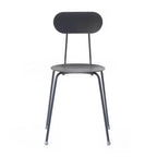 Minimalist oval dining chair with round seat
