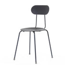 Minimalist oval dining chair with round seat