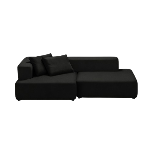 Modern black modular sectional sofa