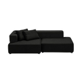 Modern black modular sectional sofa