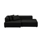 Modern black modular sectional sofa