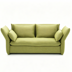 Modern green modular loveseat