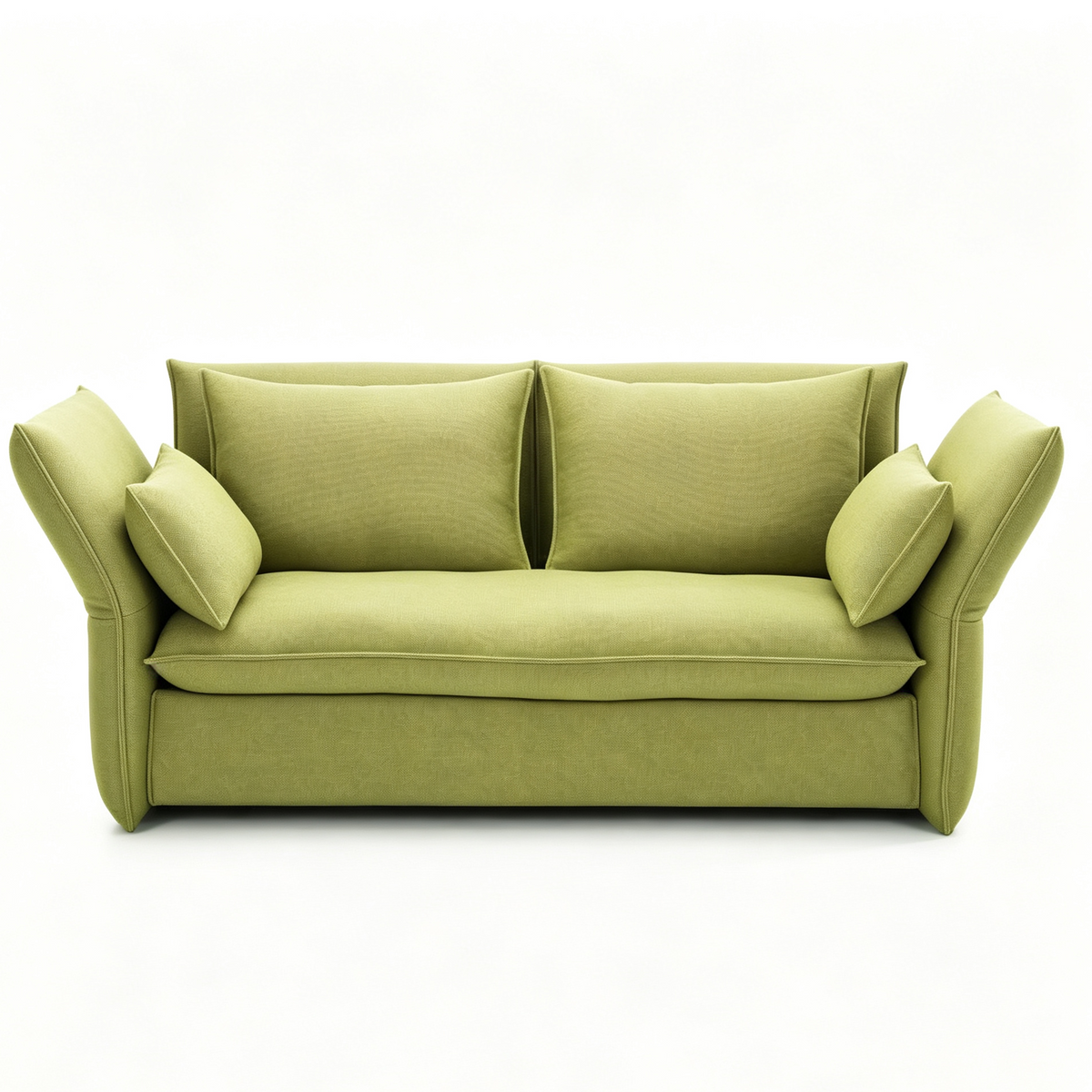Modern green modular loveseat