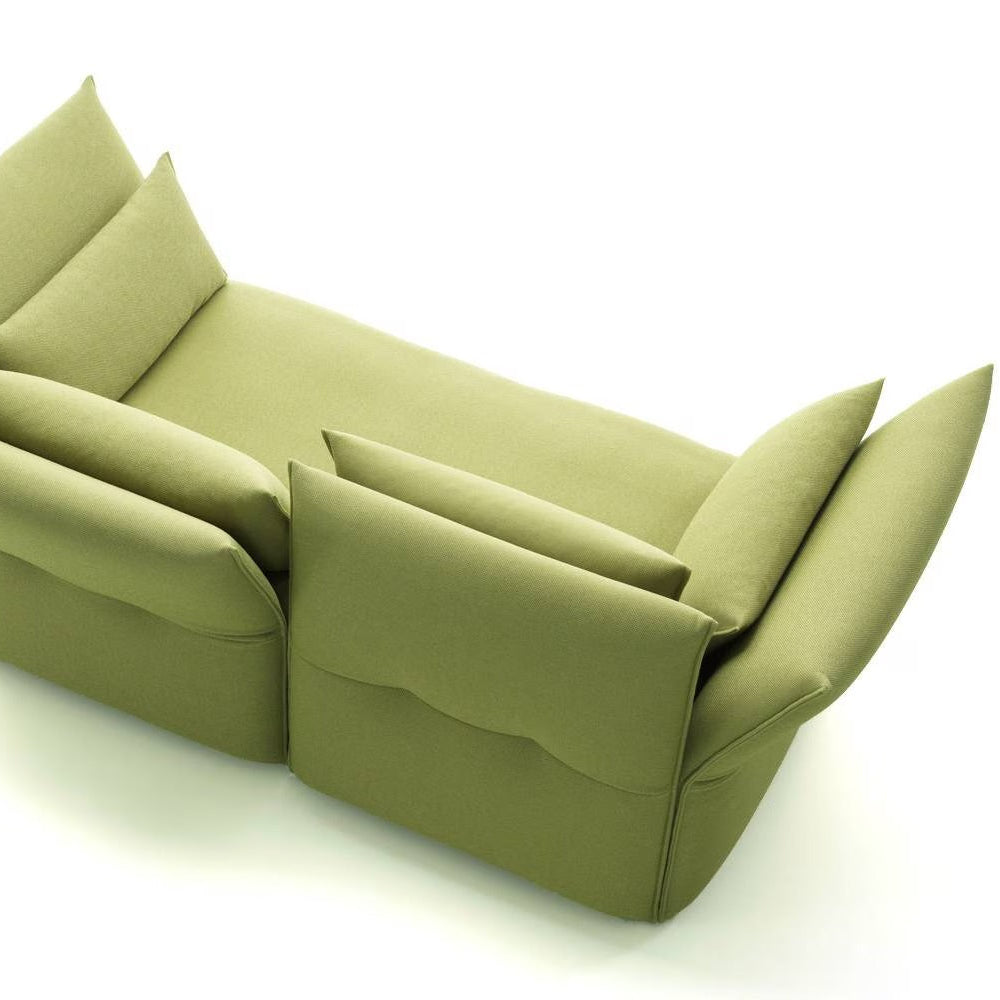 Modern green modular loveseat