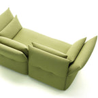 Modern green modular loveseat