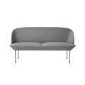 Modern grey fabric loveseat