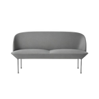 Modern grey fabric loveseat