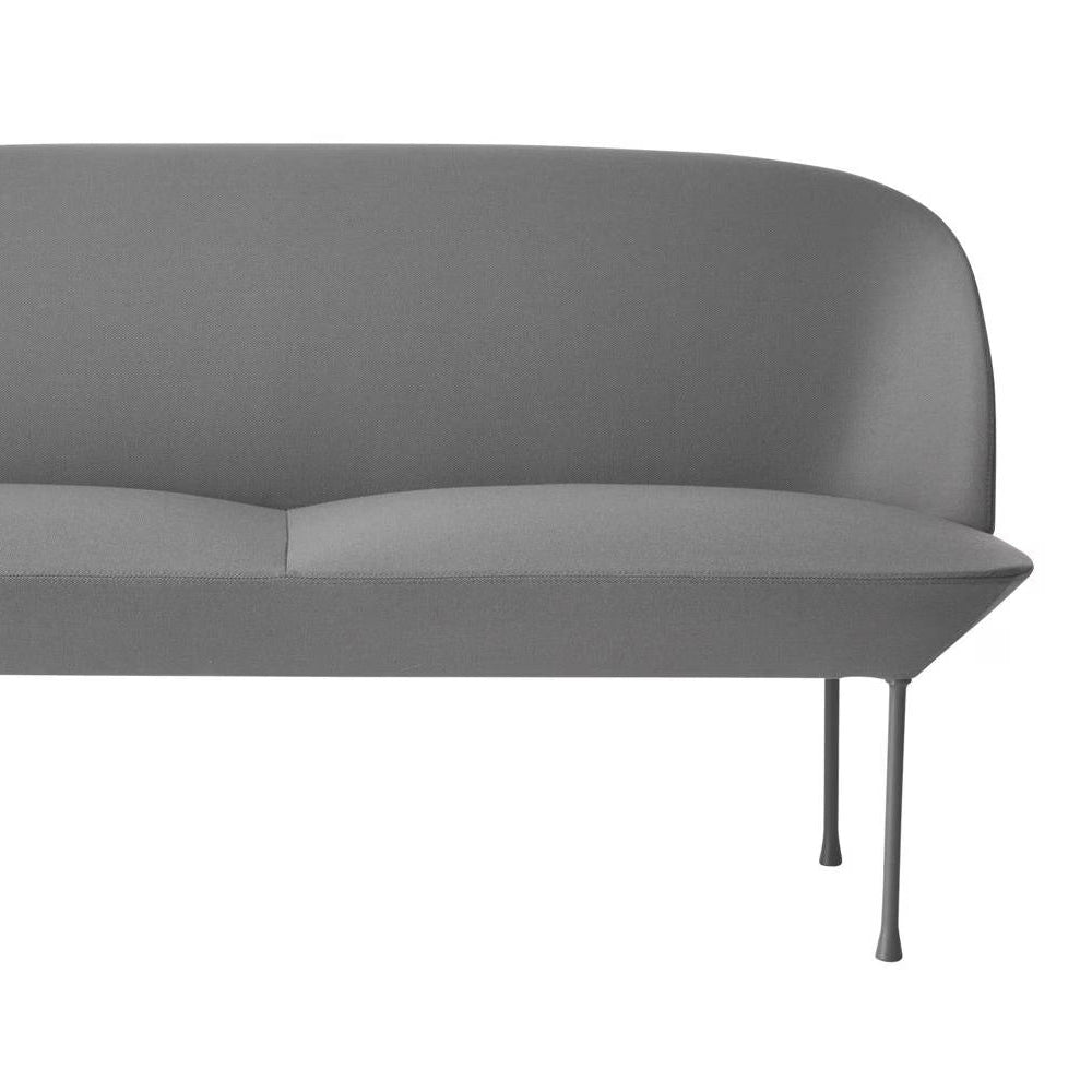 Modern grey fabric loveseat