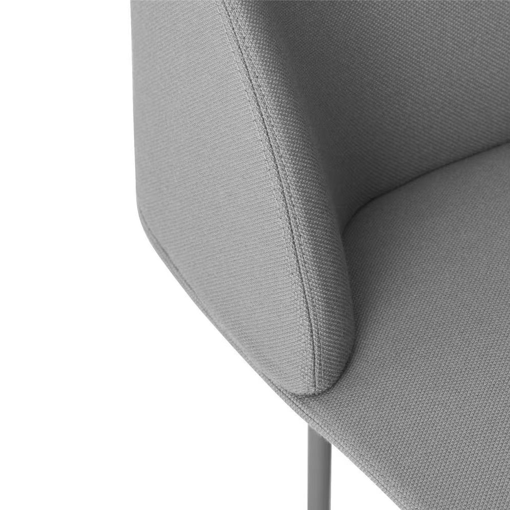 Modern grey fabric loveseat