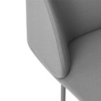 Modern grey fabric loveseat
