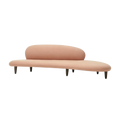 Modern pink curved lounge sofa
