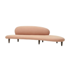 Modern pink curved lounge sofa