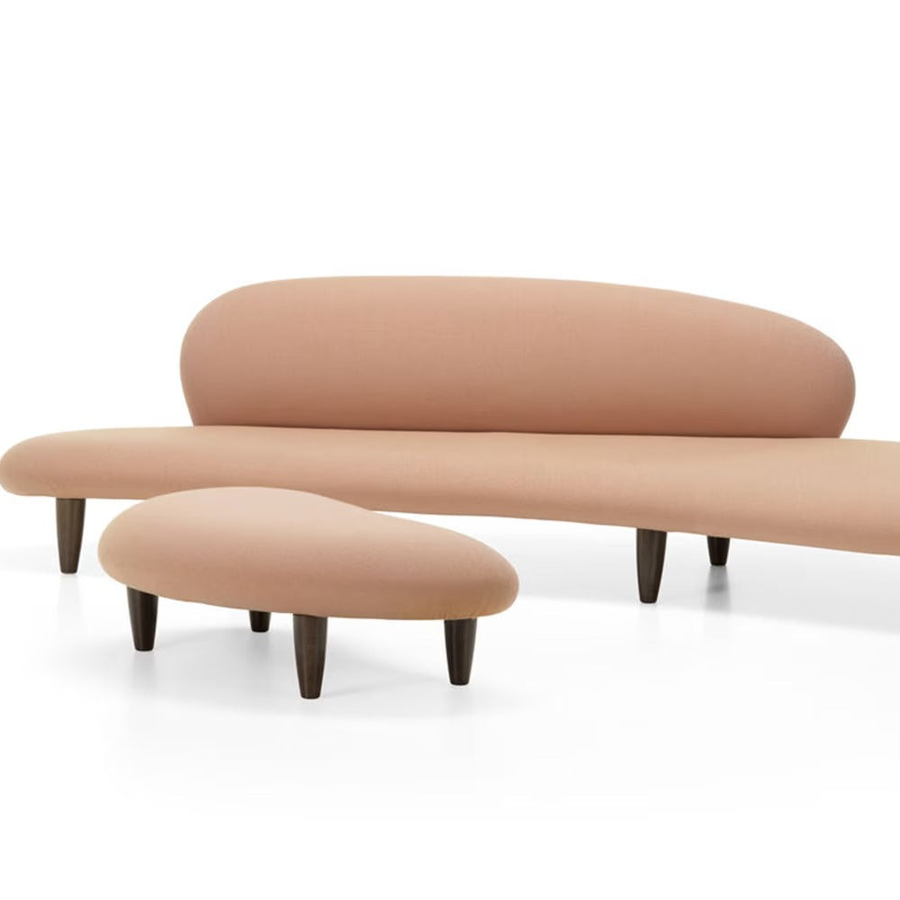 Modern pink curved lounge sofa