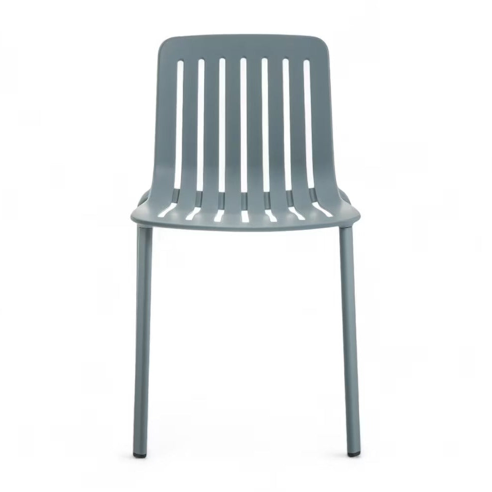 Modern striped plastic dining chair