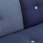 Modern two tone blue loveseat