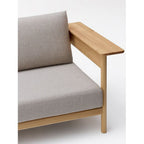 Solid oak frame 3 seater sofa