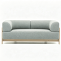 Solid oak frame loveseat