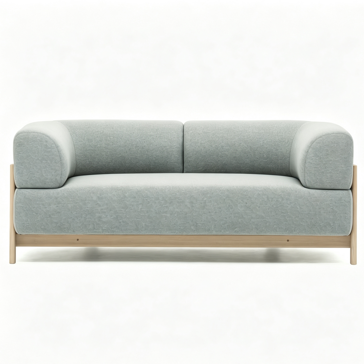 Solid oak frame loveseat