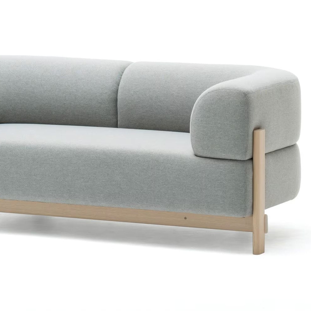 Solid oak frame loveseat