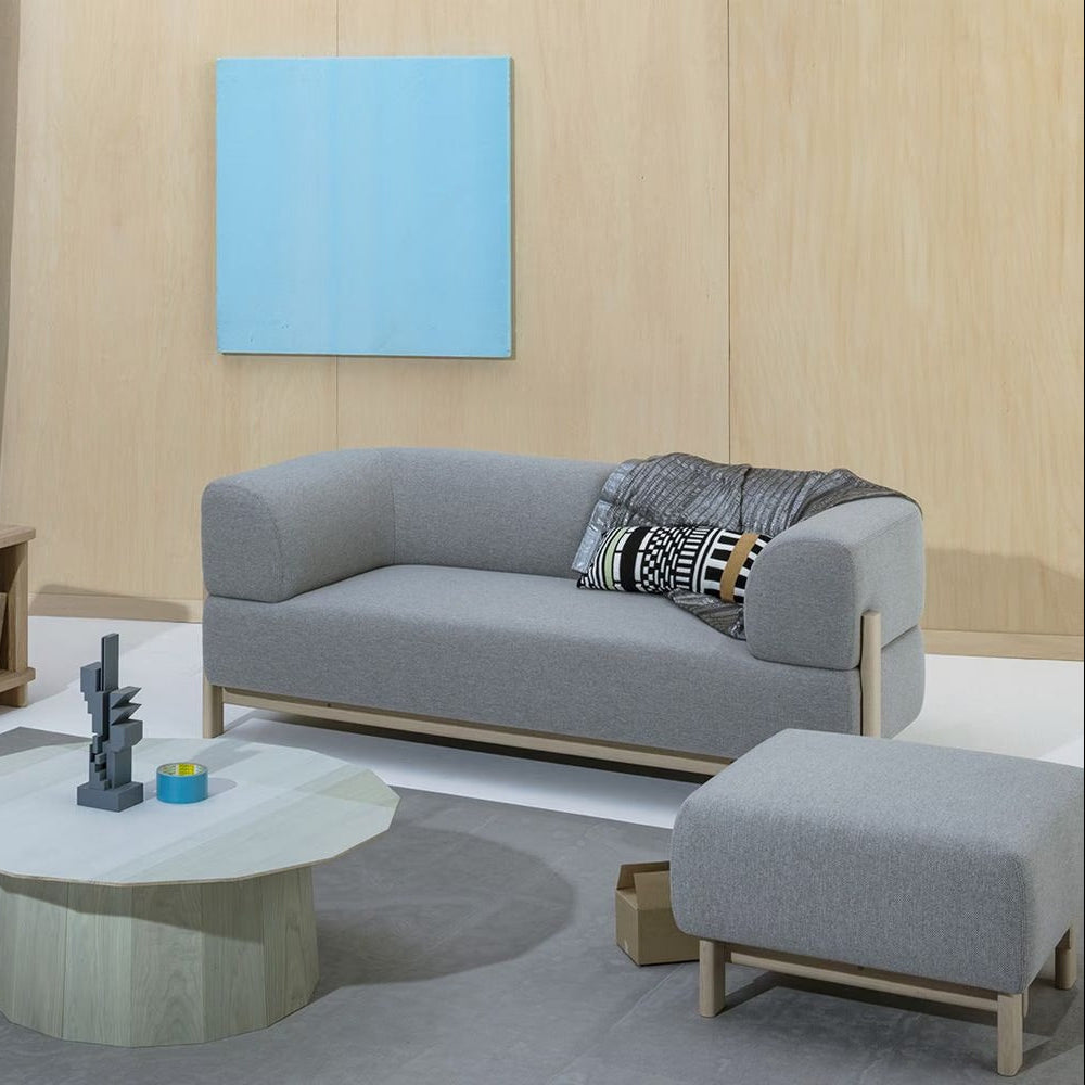 Solid oak frame loveseat