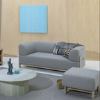 Solid oak frame loveseat