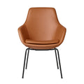 Tan faux leather armchair