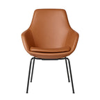 Tan faux leather armchair