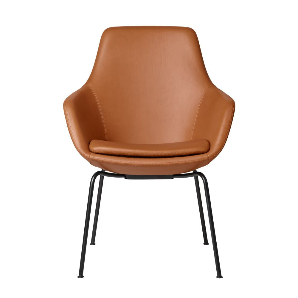 Tan faux leather armchair