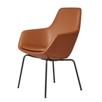 Tan faux leather armchair
