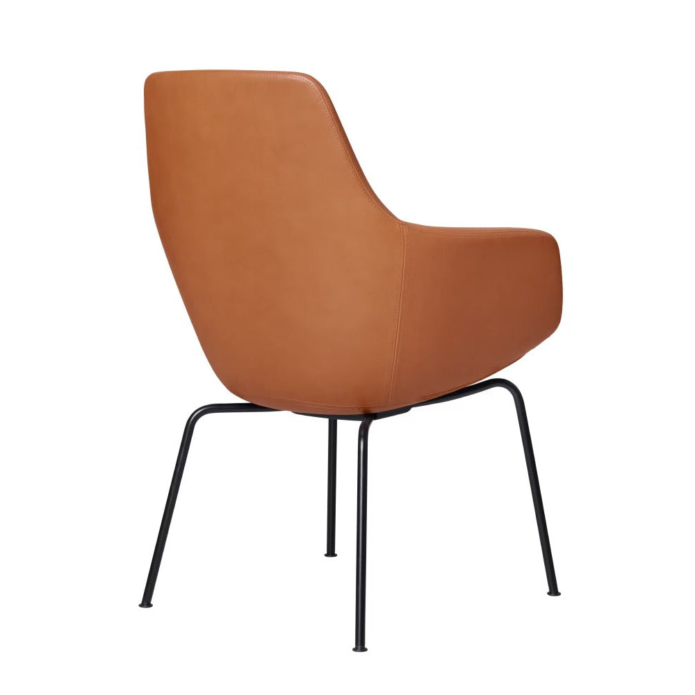 Tan faux leather armchair