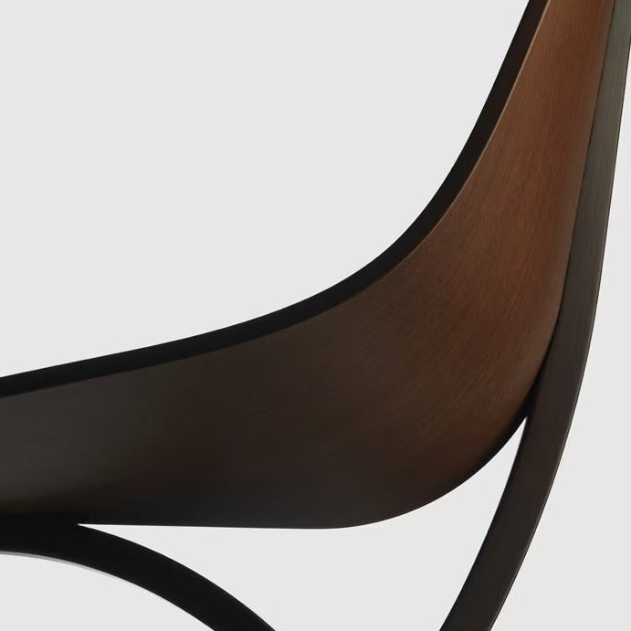 Teardrop shaped bentwood dining chair