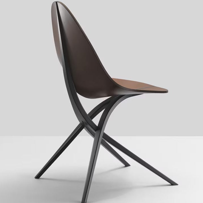 Teardrop shaped bentwood dining chair